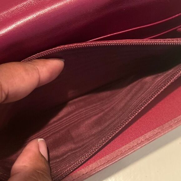 Christian Dior Long Wallet Mauve Pink All Over Logo Print Card Holder Luxury - Picture 7 of 10